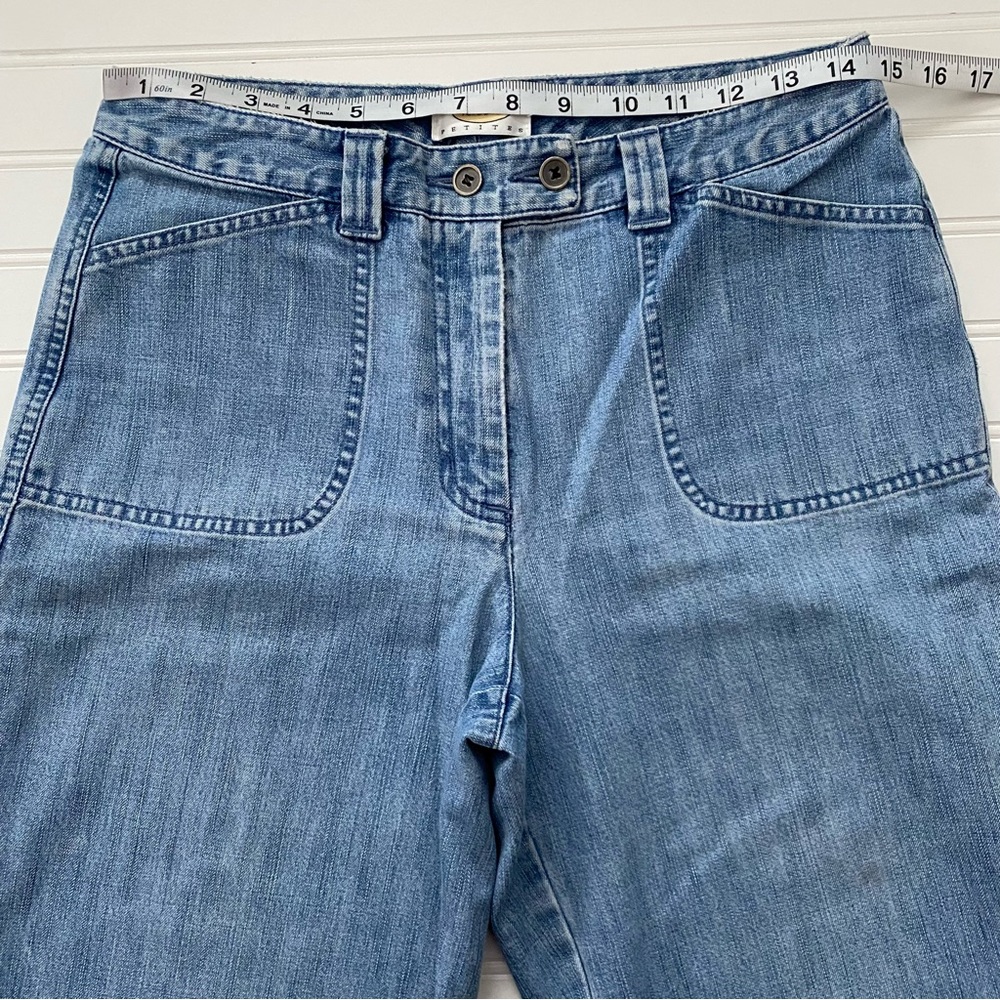 Talbots Petites Women’s Capri Light Wash Jeans Cotton Size 8 - Picture 5 of 14